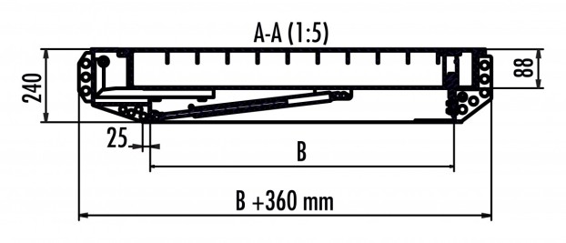HS8 einbruchshemmend (RC3 – DIN 1627) aus Edelstahl 1.4301 / AISI 304 Klasse B / D nach EN124