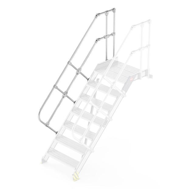 Main courante supplémentaire pour escaliers à plate-forme
