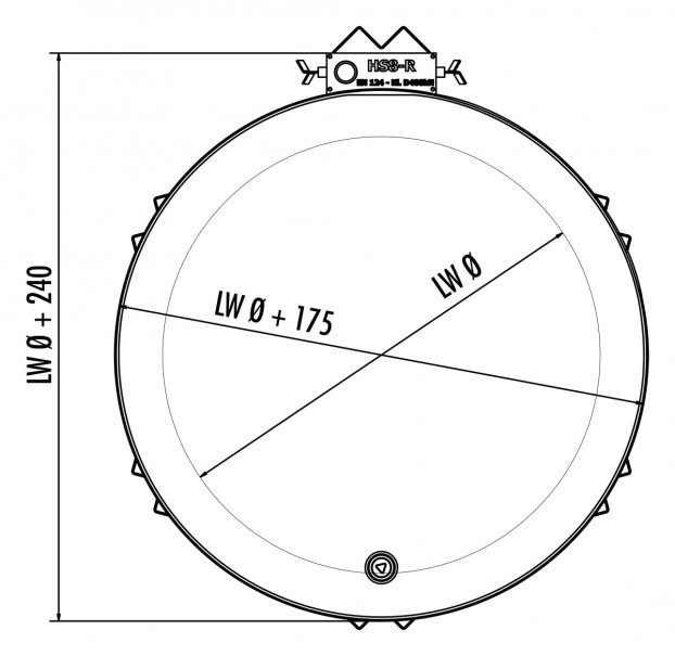 HS8-R einbruchshemmend (RC3 – DIN 1627) aus Edelstahl 1.4301 / AISI 304 Klasse B / D nach EN124