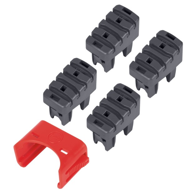 Foot set (4 pieces) support and step stile, inc. mounting clips