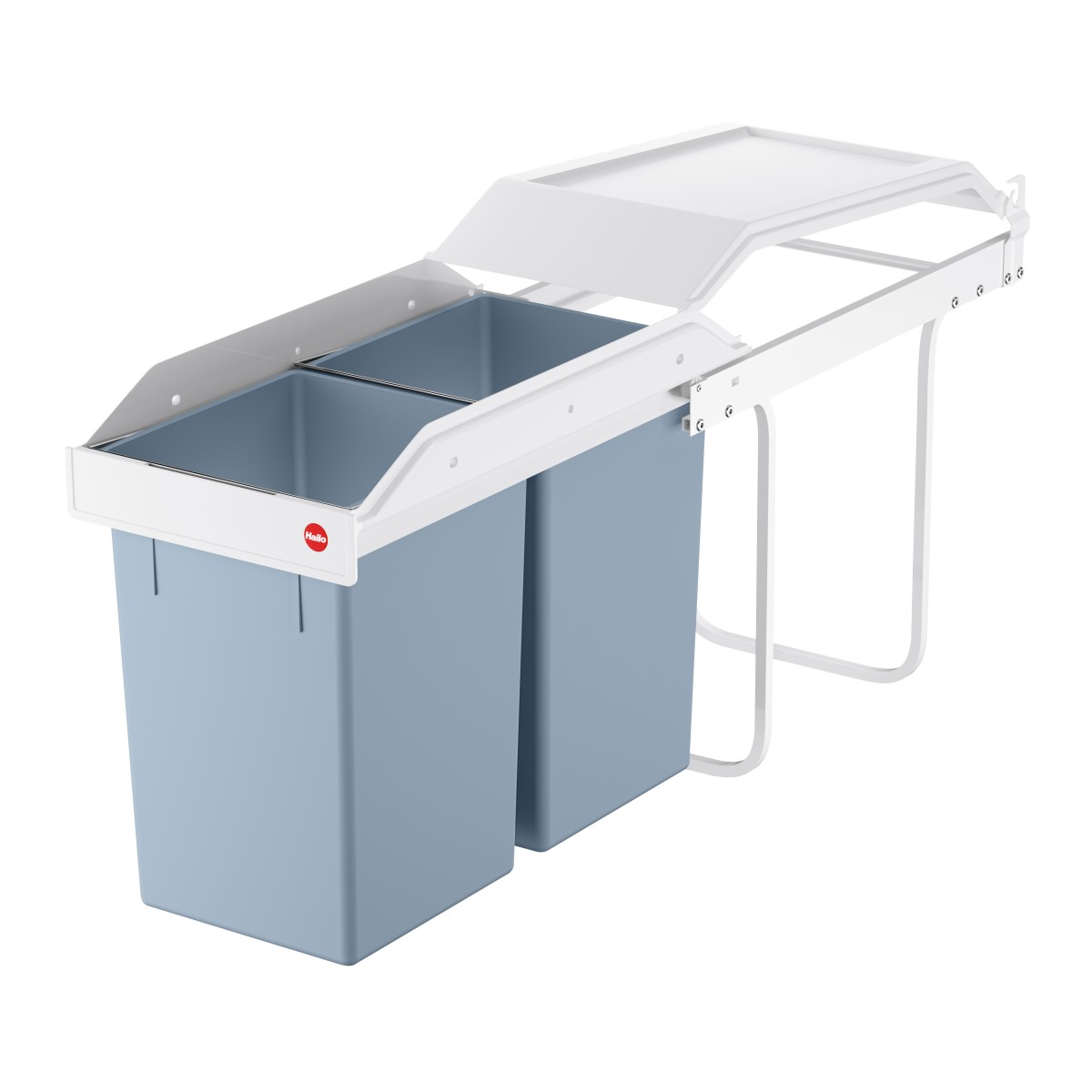 Waste Bin Hailo Mounting Waste Collectors 3 Bin 3 compartment space pair Tandem-s-3 